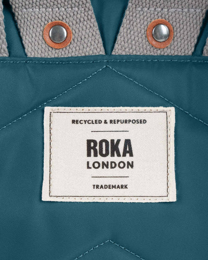 ROKA London Canfield Backpack in Teal Nylon