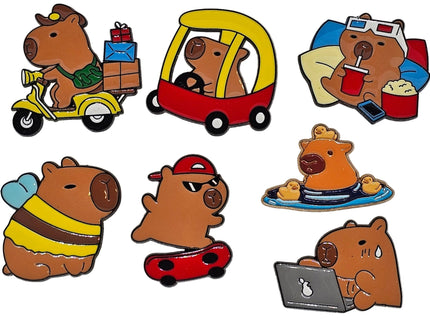 Capybara Pin Badges - various designs