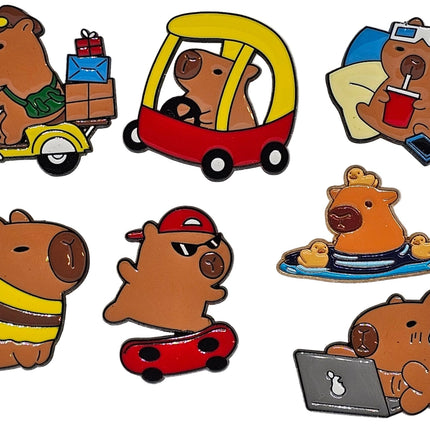 Capybara Pin Badges - various designs