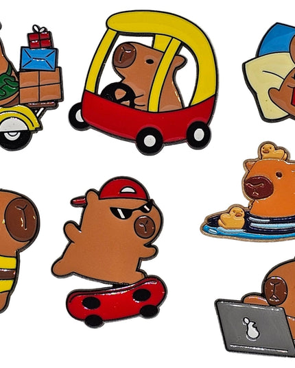 Capybara Pin Badges - various designs