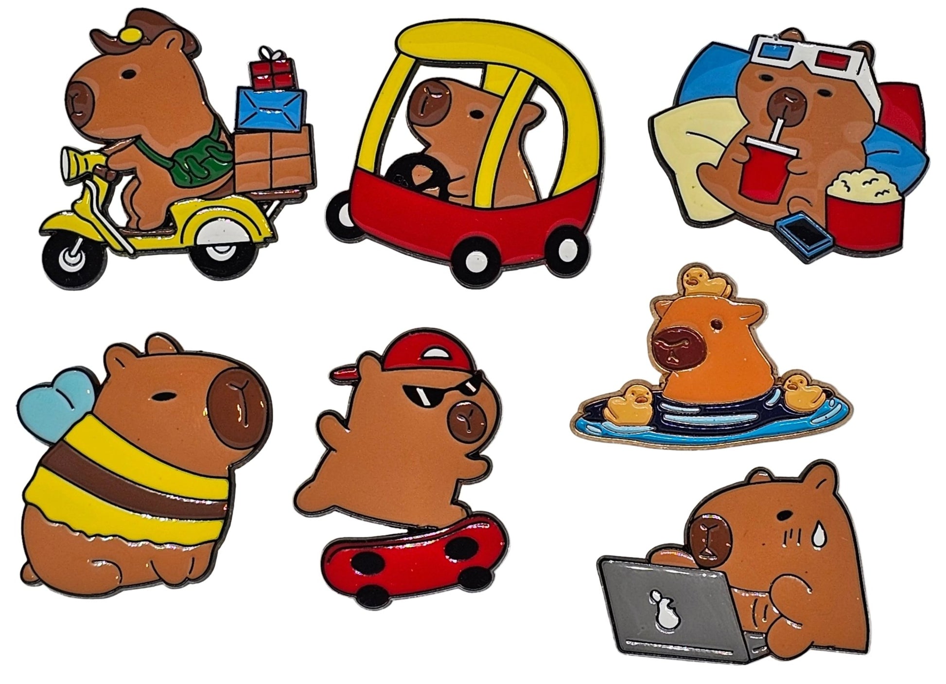 Capybara Pin Badges - various designs - The Red Squirrel