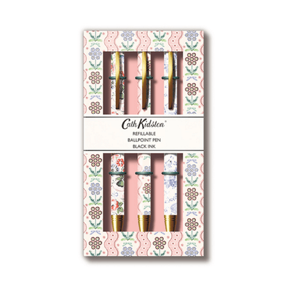 Cath Kidston Gift 3 Pen Set - Pink Blue Flowers