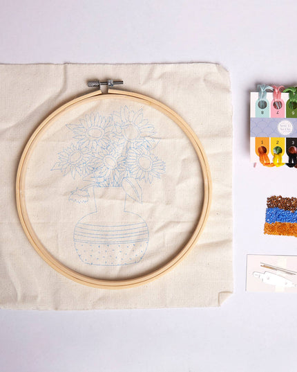 Sew & So On Embroidery Sewing Craft Kit Sunflowers