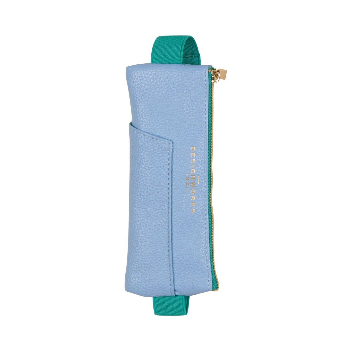 Designworks Ink Pen Pouch - Light Blue + Green - The Red Squirrel
