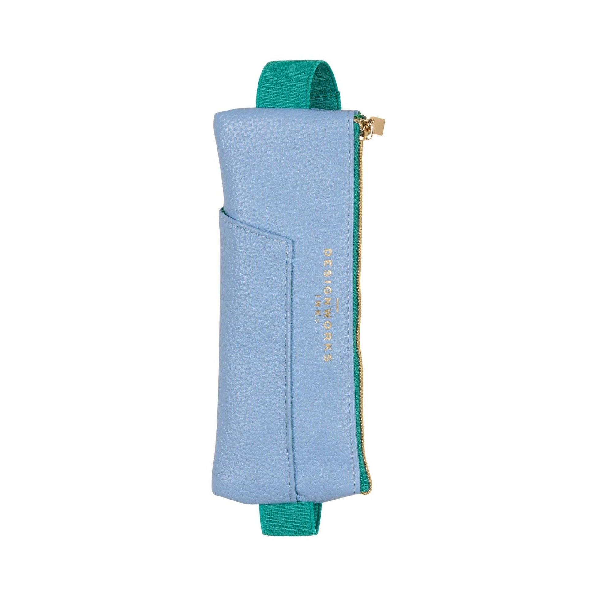 Designworks Ink Pen Pouch - Light Blue + Green - The Red Squirrel