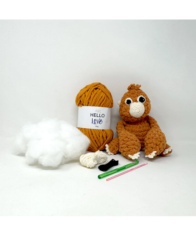 Knitty Critters Cheeky Chums - Orangutan Crochet Kit