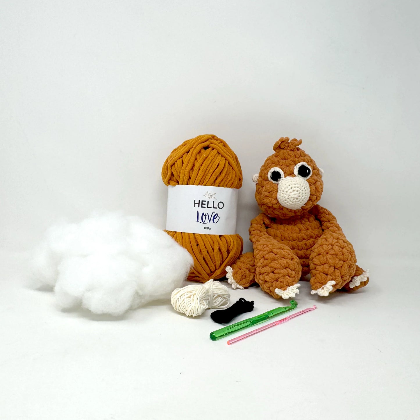 Knitty Critters Cheeky Chums - Orangutan Crochet Kit - The Red Squirrel
