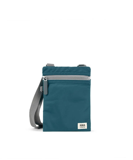 ROKA London: Chelsea Sling Bag in Teal Nylon