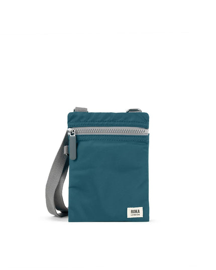 ROKA London: Chelsea Sling Bag in Teal Nylon