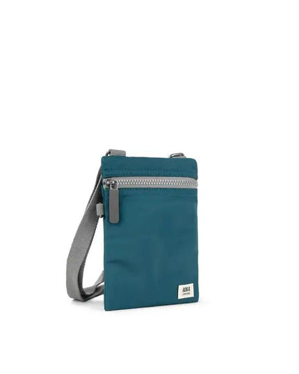 ROKA London: Chelsea Sling Bag in Teal Nylon