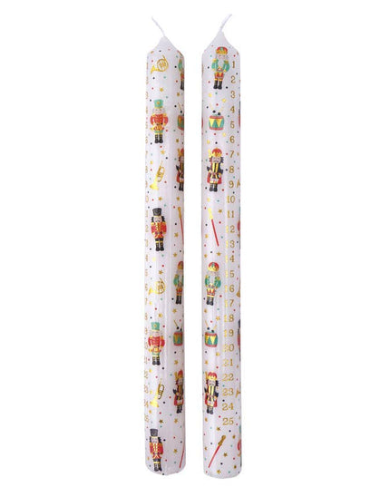 Advent Candles - Pack of 2 - The Nutcracker themed Christmas Candles