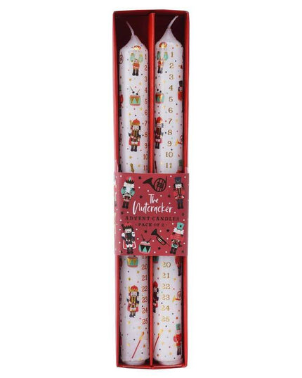 Advent Candles - Pack of 2 - The Nutcracker themed Christmas Candles