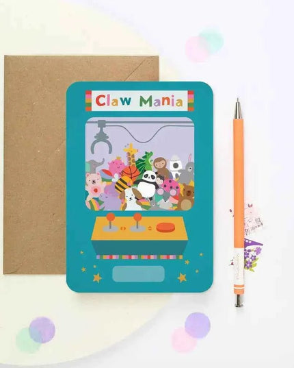 Claw Machine Birthday Card