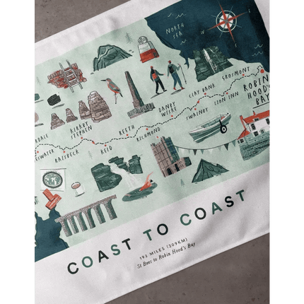 Coast to Coast Tea Towel