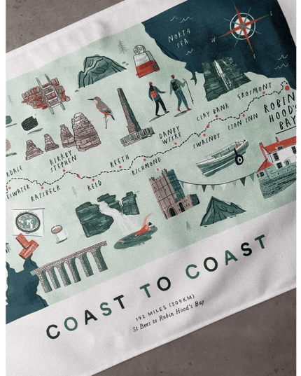 Coast to Coast Tea Towel