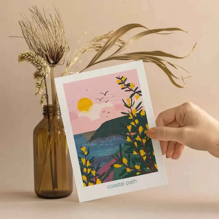 Coastal path - greeting card