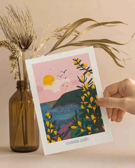 Coastal path - greeting card