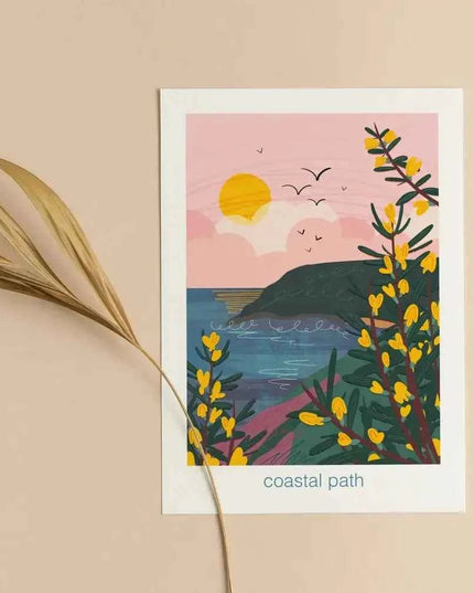 Coastal path - greeting card