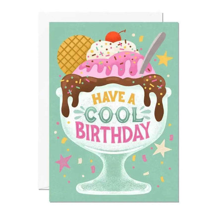 Cool Birthday ice cream greetings card