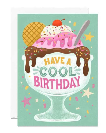 Cool Birthday ice cream greetings card