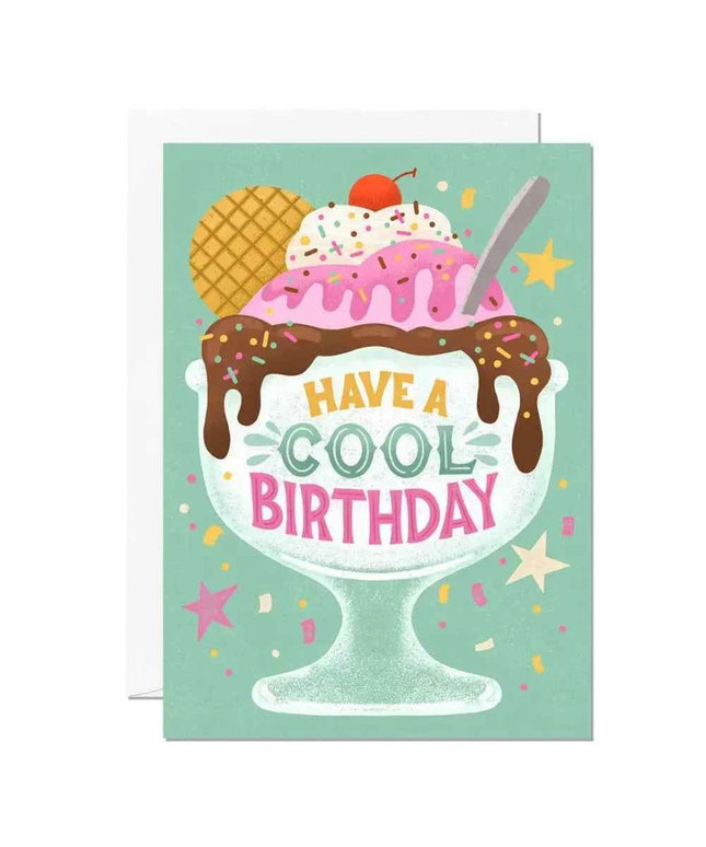 Cool Birthday ice cream greetings card