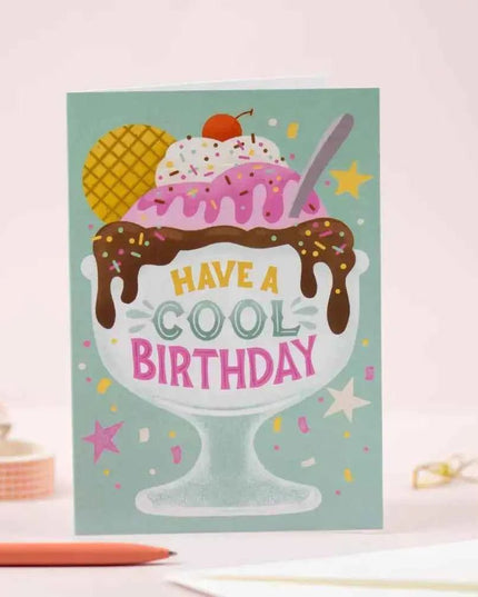 Cool Birthday ice cream greetings card
