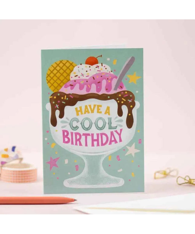 Cool Birthday ice cream greetings card