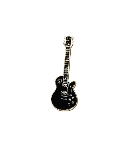 Music themed pin badges Black