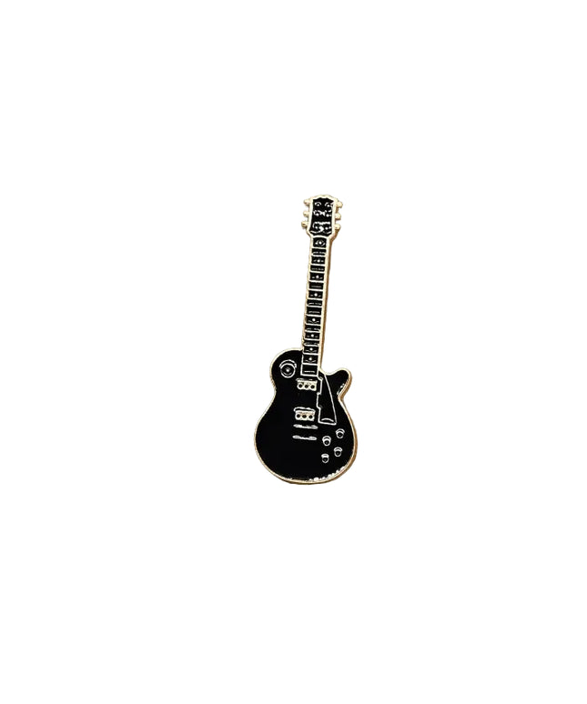 Music themed pin badges Black