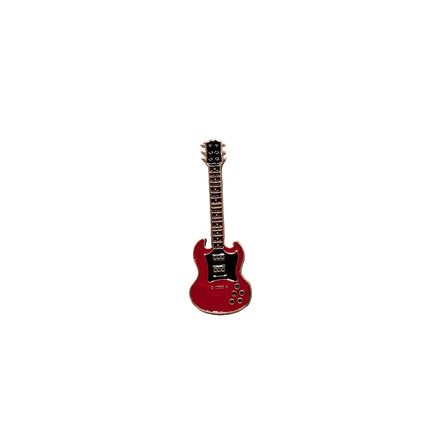 Music themed pin badges Red