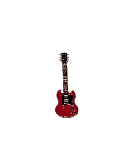 Music themed pin badges Red