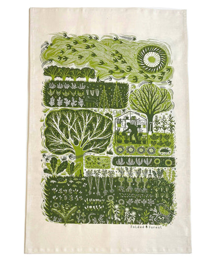 Cotton Tea Towel - Allotment