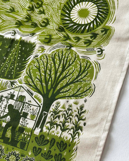 Cotton Tea Towel - Allotment