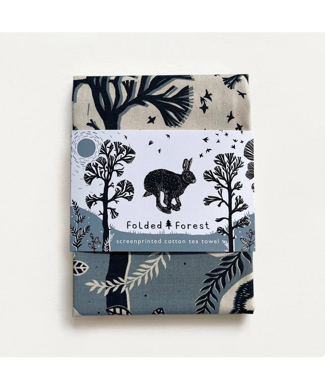 Cotton Tea Towel - Leaping Hare