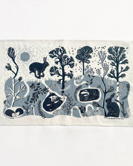 Cotton Tea Towel - Leaping Hare