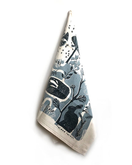 Cotton Tea Towel - Leaping Hare