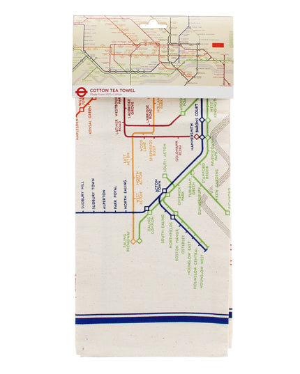 Cotton Tea Towel - TFL Heritage Tube Map