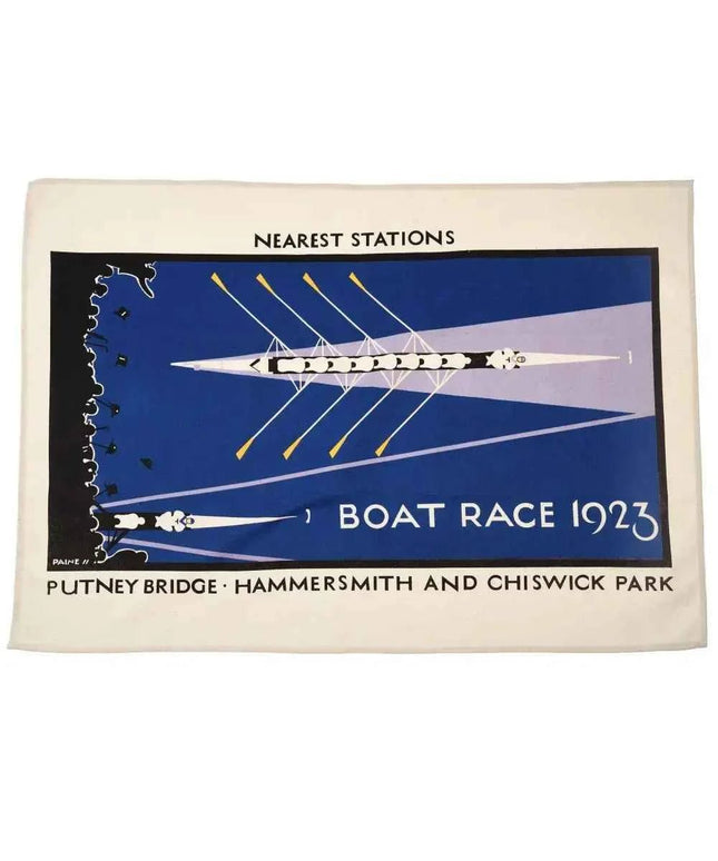 Cotton Tea Towel - TFL Vintage Poster "Boat Race"