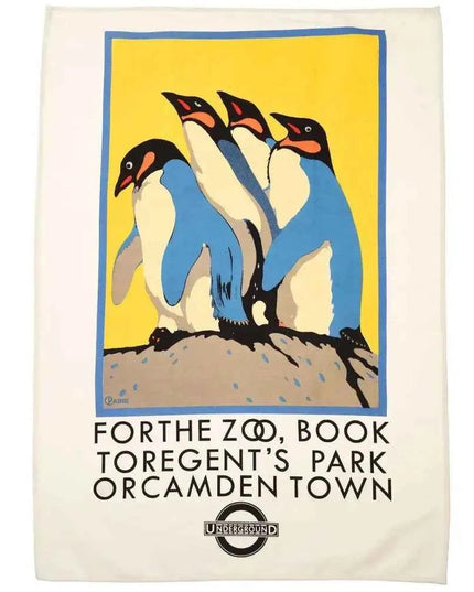 Cotton Tea Towel - TFL Vintage Poster "For The Zoo..."