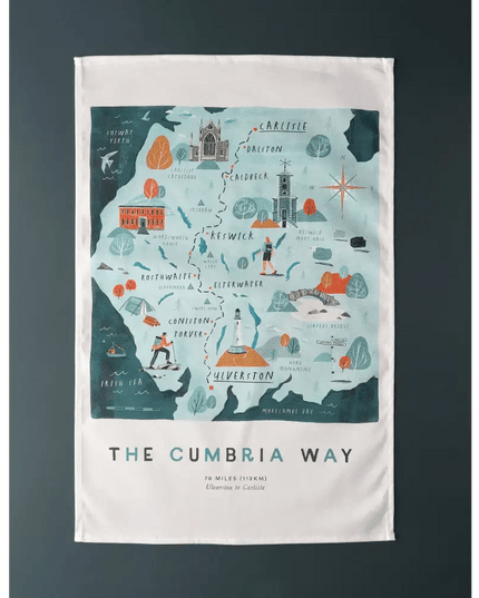 Cumbria Way Tea Towel