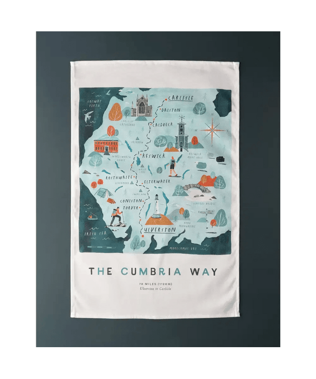 Cumbria Way Tea Towel