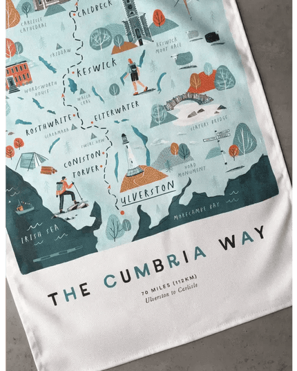 Cumbria Way Tea Towel