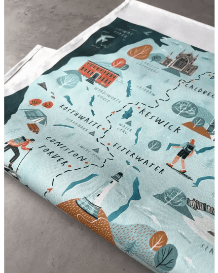 Cumbria Way Tea Towel