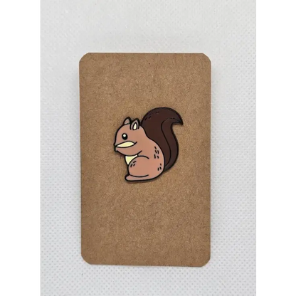 Cute animal pin badges (various designs) - Enamel Squirrel - Pin badges