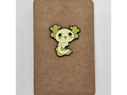Cute Axolotl pin badges (various Kawaii cutie designs) Green