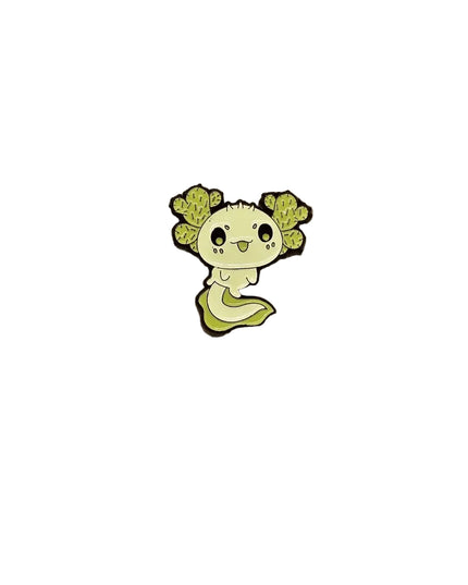Cute Axolotl pin badges (various Kawaii cutie designs) Green
