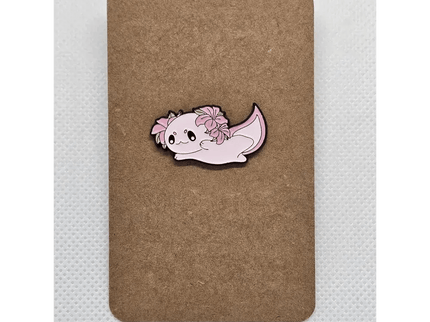 Cute Axolotl pin badges (various Kawaii cutie designs) Pink