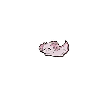 Cute Axolotl pin badges (various Kawaii cutie designs) Pink