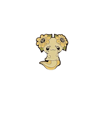 Cute Axolotl pin badges (various Kawaii cutie designs) Orange