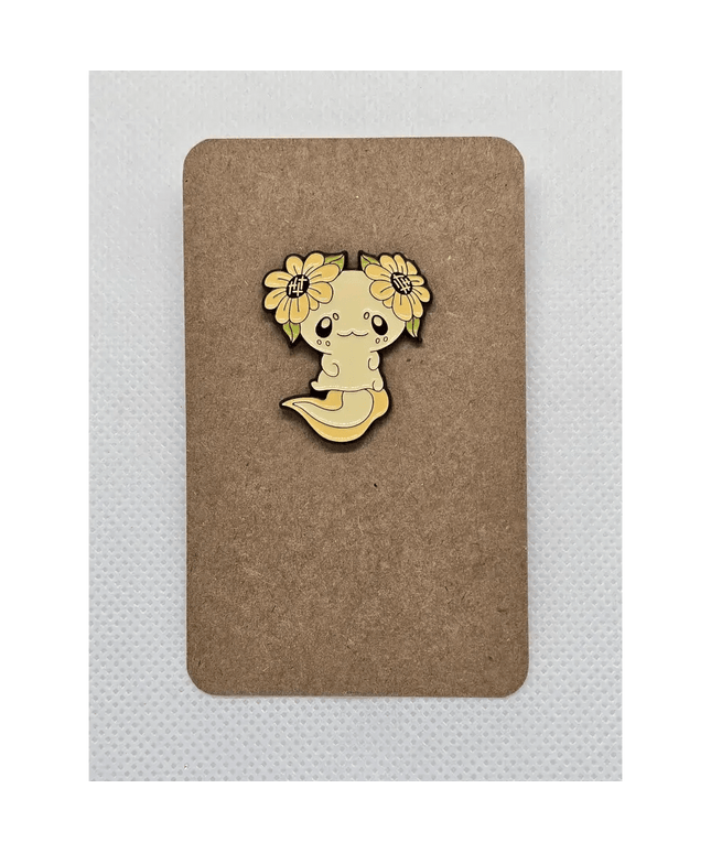 Cute Axolotl pin badges (various Kawaii cutie designs) Orange
